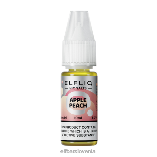 elfbar elfliq jabolko breskev nične soli - 10 ml-10 mg/ml 42VJN219