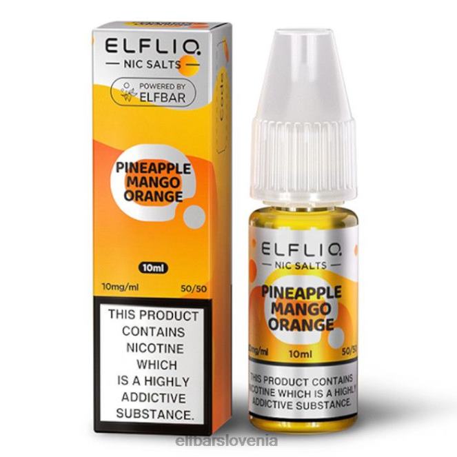 elfbar elfliq nične soli - ananas mango pomaranča - 10 ml-10 mg/ml 42VJN173
