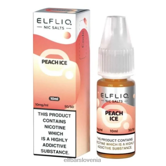 elfbar elfliq nične soli - breskev led - 10 ml-20 mg/ml 42VJN186