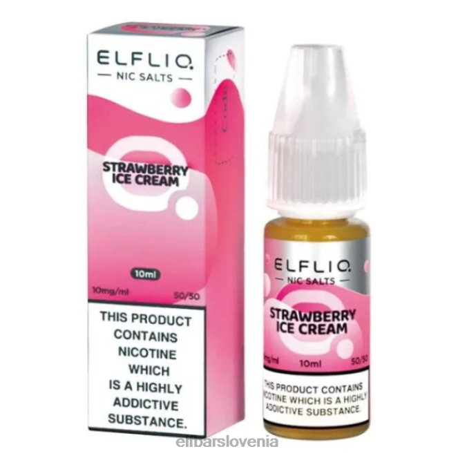 elfbar elfliq nične soli - jagodni sneg - 10 ml-10 mg/ml 42VJN182