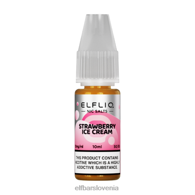 elfbar elfliq nične soli - jagodni sneg - 10 ml-20 mg/ml 42VJN183