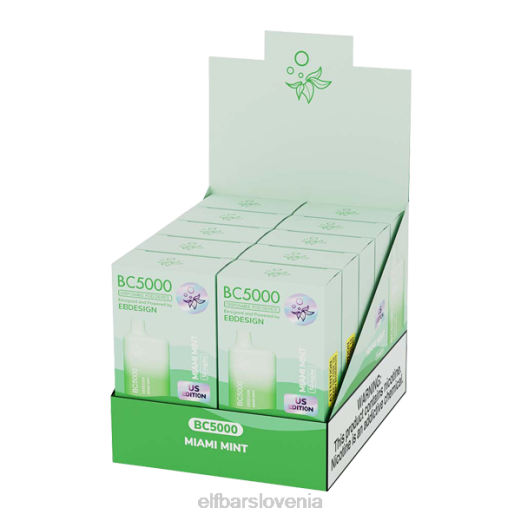 ELFBAR miami mint eb bc5000 potrošnik - 50 mg - enkratno V62014