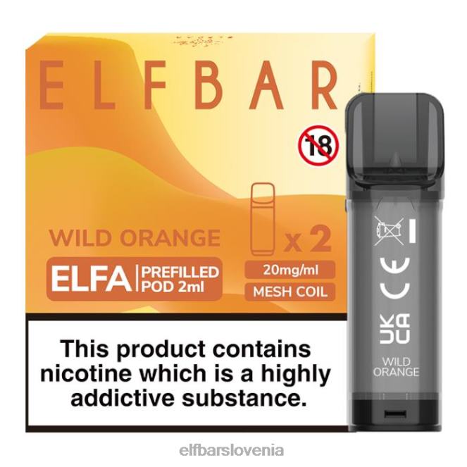 elfbar elfa napolnjena kapsula - 2 ml - 20 mg (2 paketa) 42VJN133 divja pomaranča