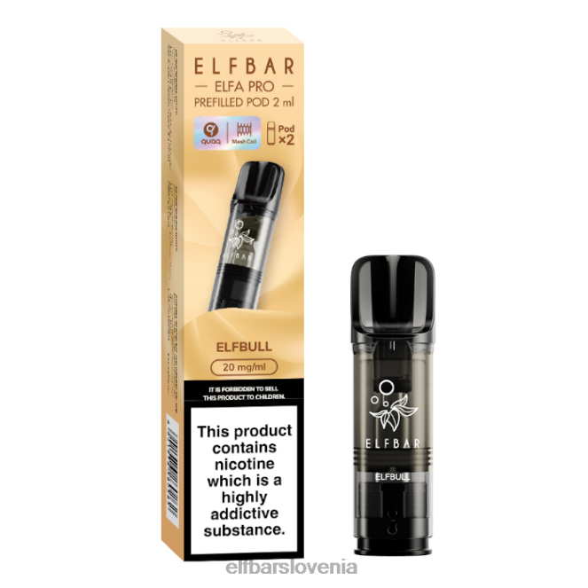 elfbar elfa pro napolnjeni stroki - 20 mg - 2pk 42VJN101 elf turbo