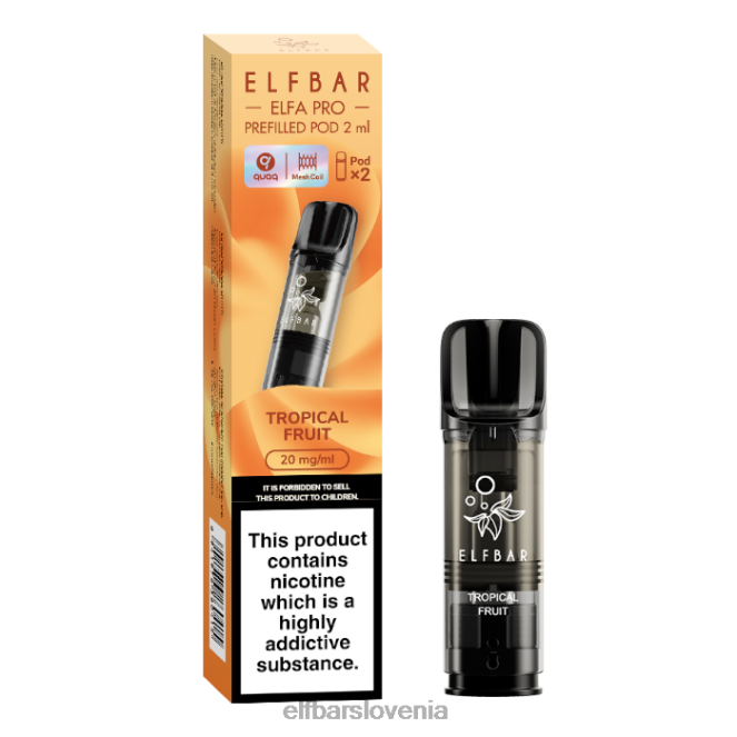 elfbar elfa pro napolnjeni stroki - 20 mg - 2pk 42VJN88 tropsko sadje