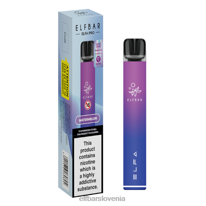 elfbar elfa pro pod kit - za ponovno polnjenje 42VJN67 aurora purple + napolnjen strok lubenice
