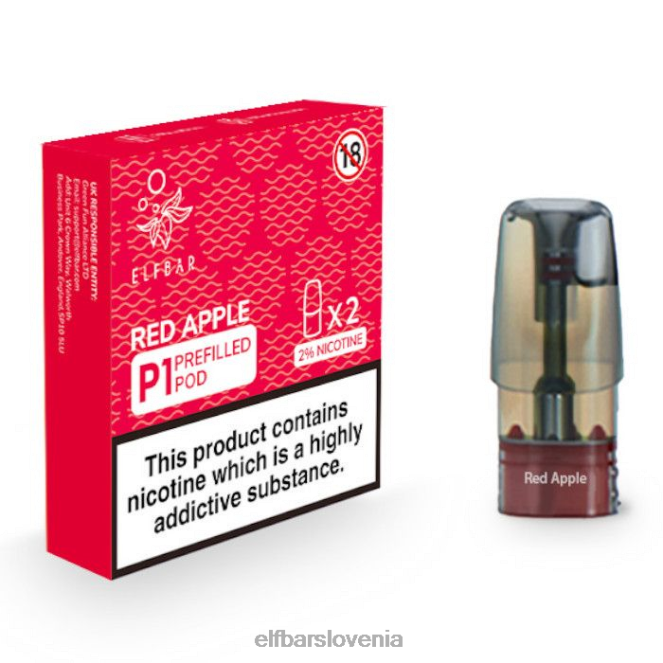 elfbar mate 500 p1 napolnjeni kapsuli - 20 mg (2 paketa) 42VJN161 rdeče jabolko
