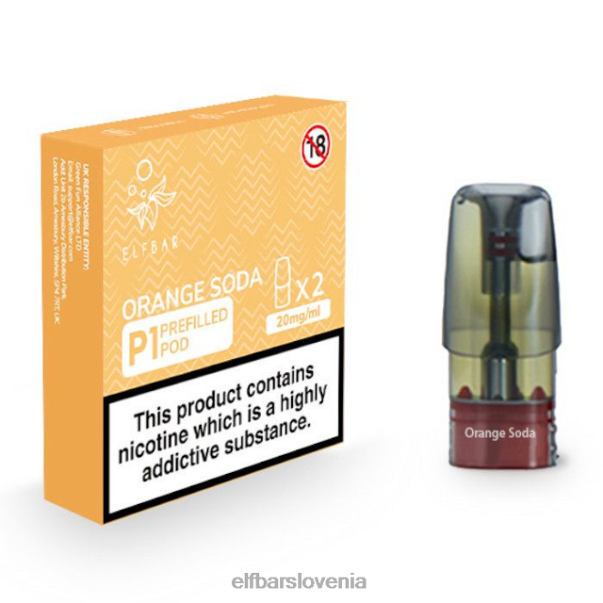 elfbar mate 500 p1 napolnjeni stroki - 20 mg (2 paketa) pomarančna soda 42VJN155
