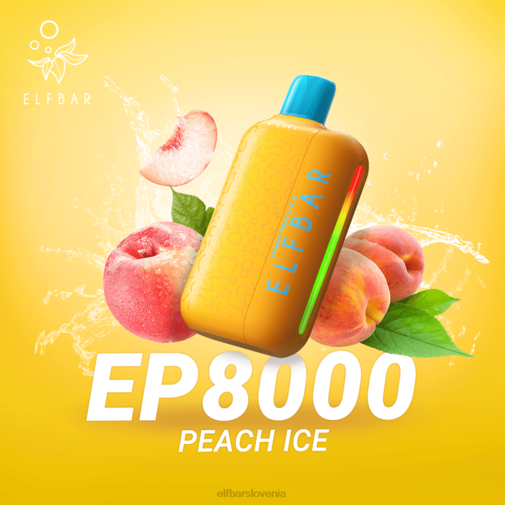 ELFBAR Vape za enkratno uporabo new ep8000 puffs breskov led 80DD669