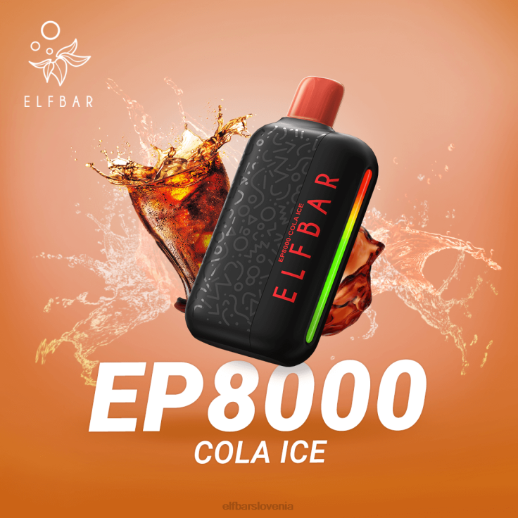 ELFBAR Vape za enkratno uporabo new ep8000 puffs cola led 80DD663
