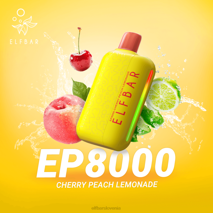 ELFBAR Vape za enkratno uporabo new ep8000 puffs češnjeva breskova limonada 80DD658