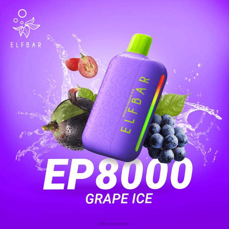 ELFBAR Vape za enkratno uporabo new ep8000 puffs grozdni led 80DD659