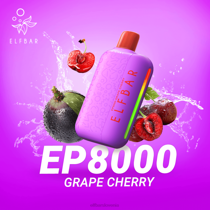 ELFBAR Vape za enkratno uporabo new ep8000 puffs grozdni led 80DD659