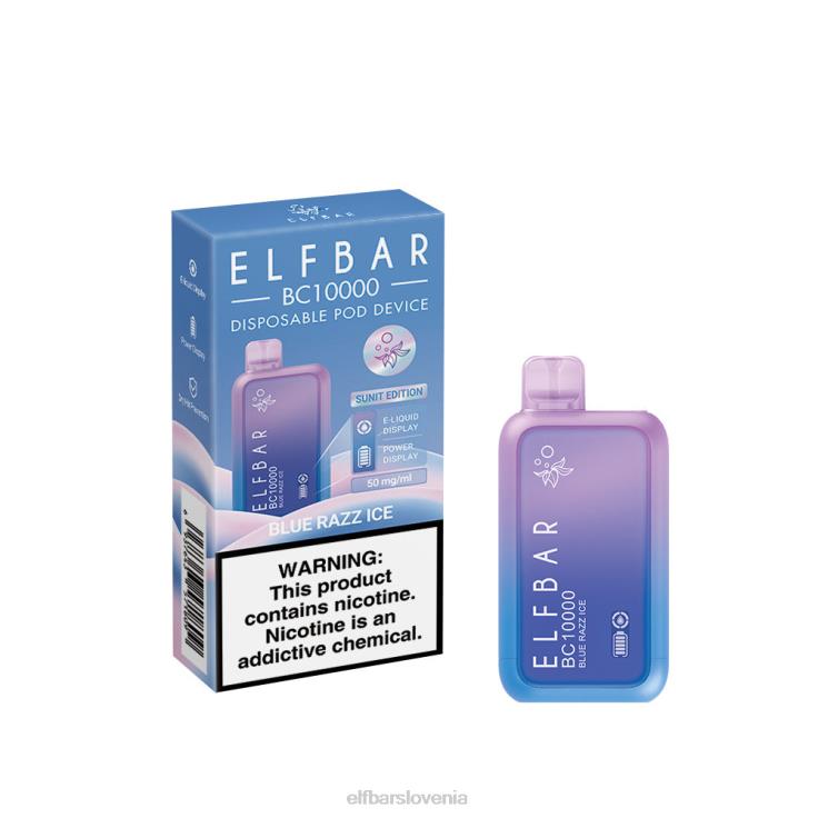 ELFBAR Vape za enkratno uporabo nov bc10000 10000puffs modri razz led 80DD636