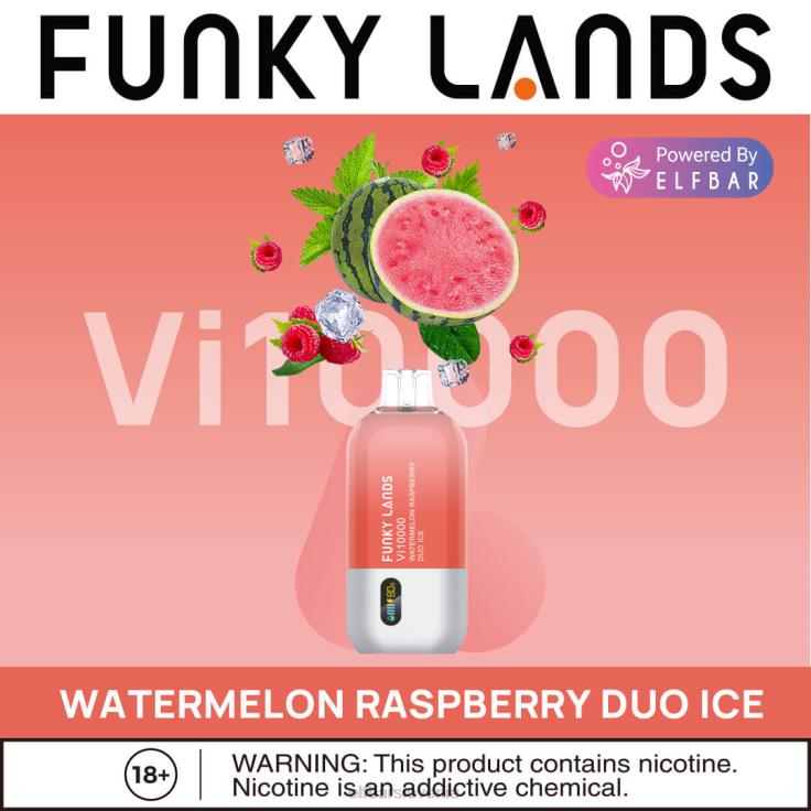 ELFBAR funky lands najboljši okus za enkratno uporabo vape vi10000 ledena serija lubenica malina duo led 80DD6152