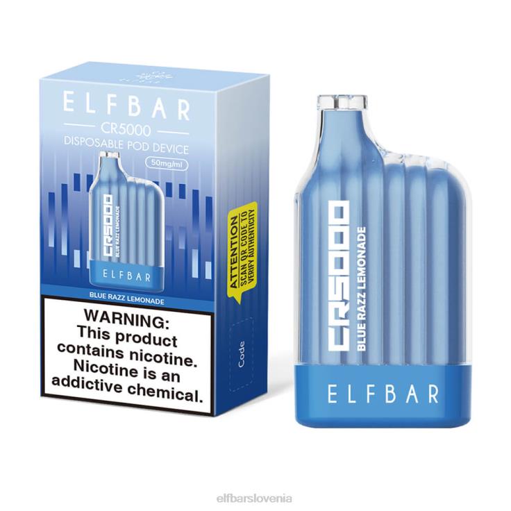 ELFBAR najboljši okus za enkratno uporabo vape cr5000 blue razz modra razz limonada 80DD619