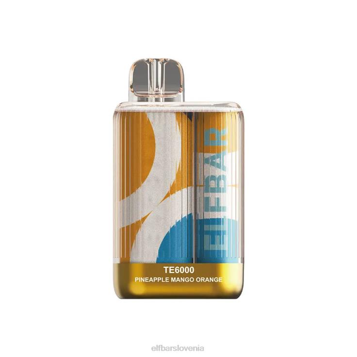 ELFBAR vape te6000 za enkratno uporabo ananas mango pomaranča 80DD683