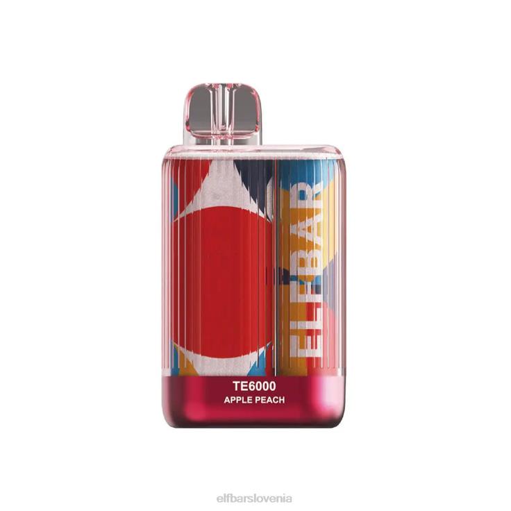 ELFBAR vape te6000 za enkratno uporabo jabolko breskev 80DD692