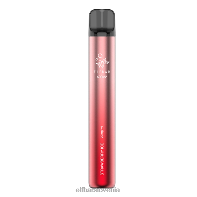 elfbar 600v2 vape za enkratno uporabo - 20 mg 42VJN14 jagodni led