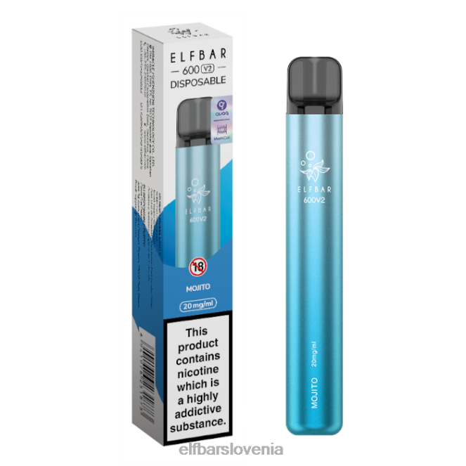 elfbar 600v2 vape za enkratno uporabo - 20 mg 42VJN17 mojito