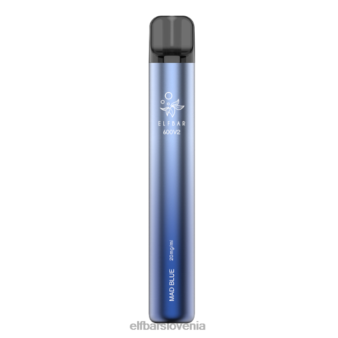 elfbar 600v2 vape za enkratno uporabo - 20 mg 42VJN20 noro modra