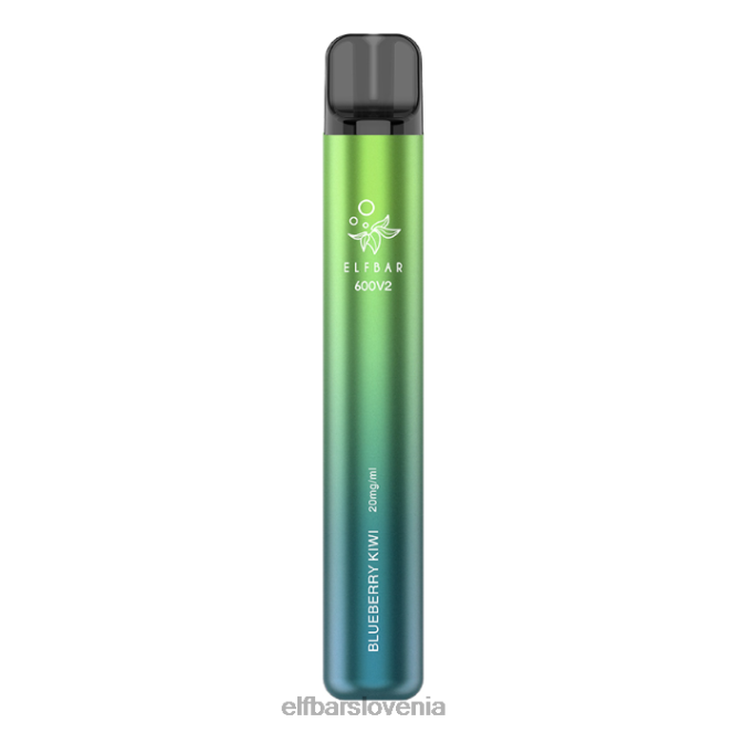 elfbar 600v2 vape za enkratno uporabo - 20 mg 42VJN23 borovničev kivi