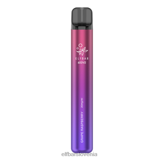 elfbar 600v2 vape za enkratno uporabo - 20 mg 42VJN24 grozdna malina