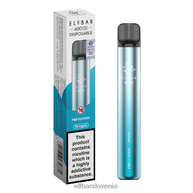 elfbar 600v2 vape za enkratno uporabo - 20 mg 42VJN25 p&b oblak