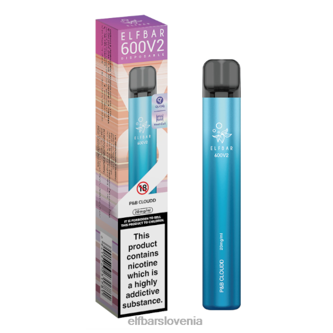 elfbar 600v2 vape za enkratno uporabo - 20 mg 42VJN25 p&b oblak
