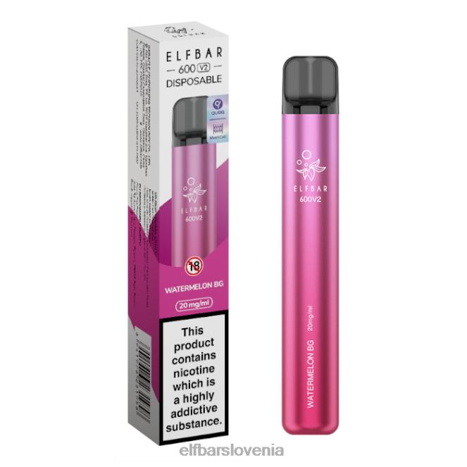 elfbar 600v2 vape za enkratno uporabo - 20 mg 42VJN27 lubenica bg