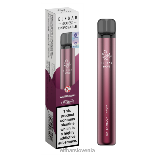elfbar 600v2 vape za enkratno uporabo - 20 mg 42VJN4 lubenica