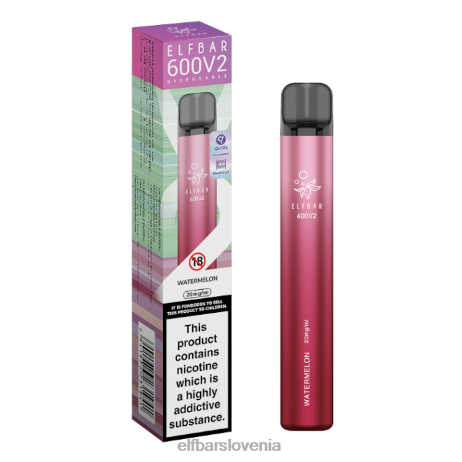 elfbar 600v2 vape za enkratno uporabo - 20 mg 42VJN4 lubenica