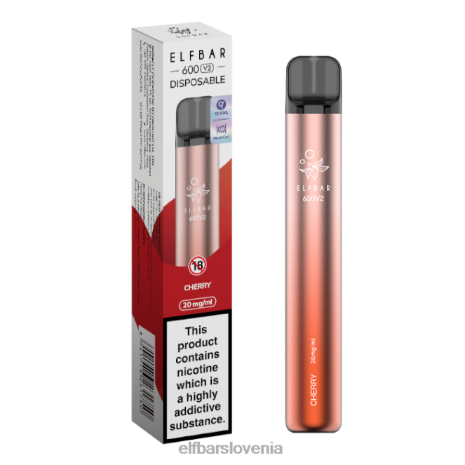 elfbar 600v2 vape za enkratno uporabo - 20 mg 42VJN5 češnja