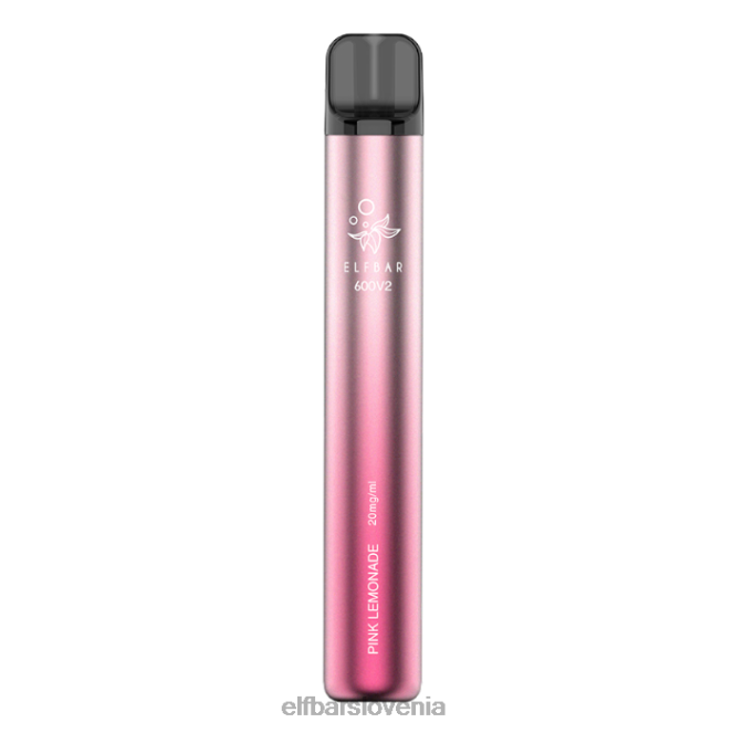 elfbar 600v2 vape za enkratno uporabo - 20 mg 42VJN7 roza limonada