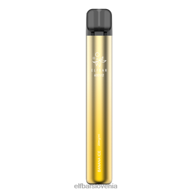 elfbar 600v2 vape za enkratno uporabo - 20 mg 42VJN9 bananin led